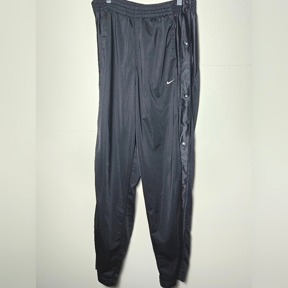 Men's Vintage Y2K Gray Label Nike Breakaway All Black Track Pants, Size XL - Picture 1 of 4